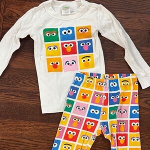 Hanna Andersson Sesame Street Character Long John Pajamas Size 3T / 90 UNISEX